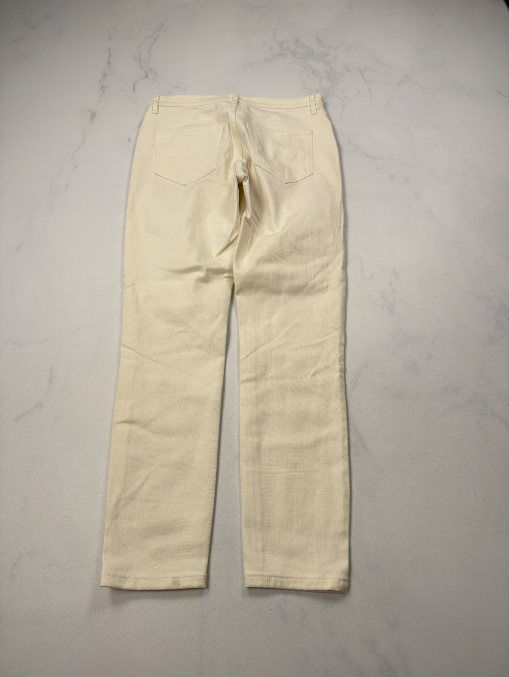 Banana Republic Skinny Fit Jeans Cream 2010s Slim Fit - Womens 28 / 6R - Picture 2 of 4